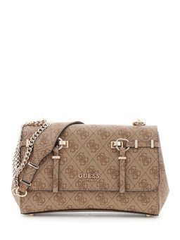 Guess - Latte Printed Pu Leona Logo Sling Bag