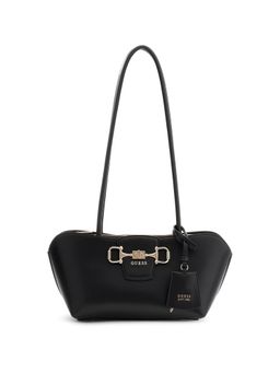 Guess - Black Solid Pu Janie Handbag
