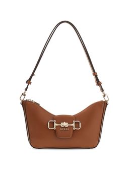 Guess - Cognac Solid Pu Janie Convertible Handbag