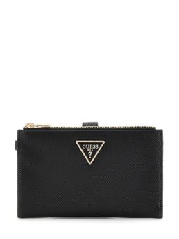 Guess - Black Solid Pu Laurel Zip-Around Wallet