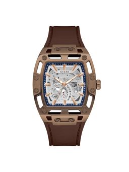 Guess - Silver Rectangle Dial Mechanical Automatic Men Watch - GW0980G3 (M)