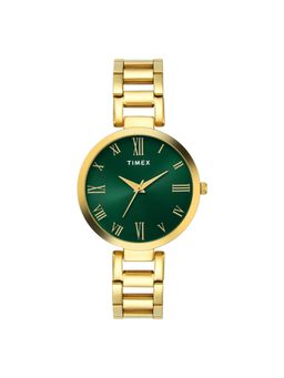 Timex - Round Green Dial Analog Women Watch - TW000X273 (M)