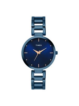 Timex - Round Blue Dial Analog Women Watch - TW000X277 (M)