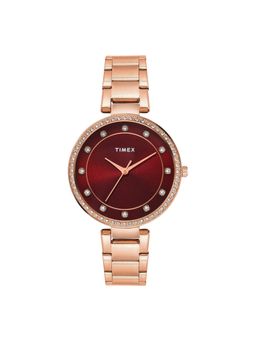 Timex - Round Red Dial Analog Women Watch - TWEL18724 (M)