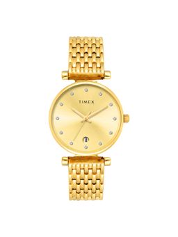 Timex - Trendline Round 21mm Champagne Dial Analog Women Watch - TWEL21600