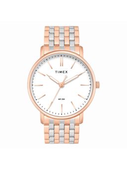 Timex - Round White Dial Analog Men Watch - TWTG12801 (M)