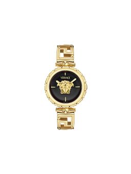 VERSACE - Black Round Dial Analog Women Watch - VE0B00525 (M)