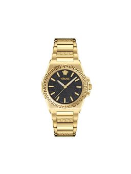 VERSACE - Black Round Dial Analog Women Watch - VE0D00525 (M)
