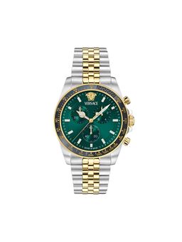 VERSACE - Green Round Dial Analog chrono Men Watch - VE0H00425 (M)