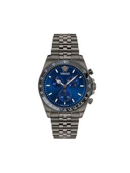 VERSACE - Blue Round Dial Analog Chronograph Men Watch - VE0H00625 (M)
