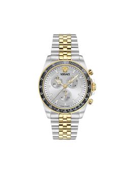 VERSACE - Silver Round Dial Analog chrono Men Watch - VE0H00725 (M)