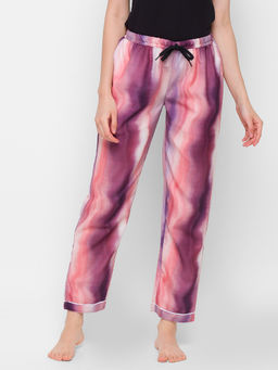 FashionRack - Women Rayon Tie And Dye Purple Pajamas
