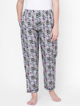 FashionRack - Women Rayon Printed Grey Pajamas