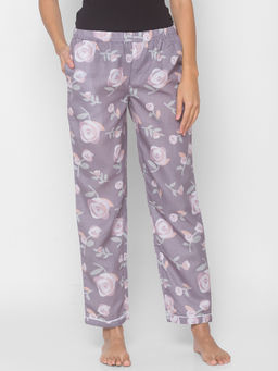 FashionRack - Women Rayon Floral Grey Pajamas