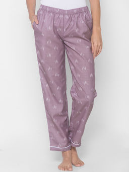 FashionRack - Women Rayon Printed Purple Pajamas