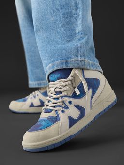 The Souled Store - UBZ Mid Top: Men Blue Sneakers