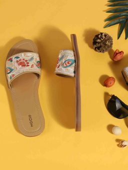 Mochi - Women Beige Casual Flats