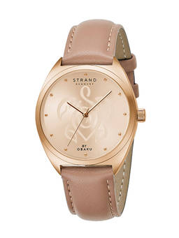 Strand by Obaku - Turtle Nude Rose Gold Dial Quartz Watch For Women (S719LXVVRX-DT)