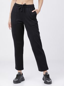 TOKYO TALKIES - Black Solid Regular Fit Pant