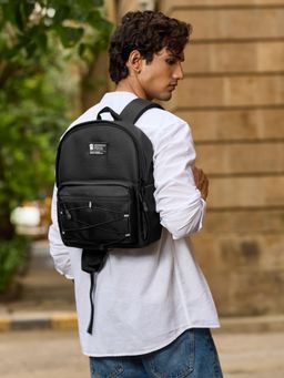 The Souled Store - Sleek Black Mini Unisex Mini Backpack