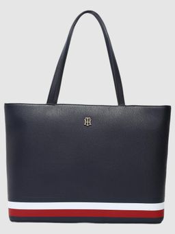 Tommy Hilfiger - Striped Blue Pu Tote Bag