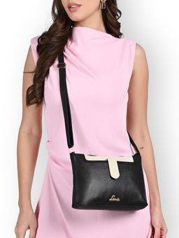 Lavie - Womens Colorblock Keiko Top Zip Sling Bag - Black (L)