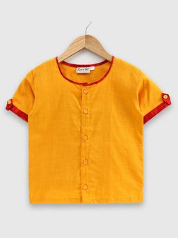 BownBee - Cotton Half Sleeve Shirt for Baby Boys- Yellow