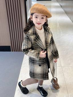 Hopscotch - Girls Multi-Colour Polyester Long Coat