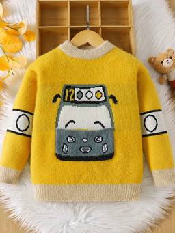 Hopscotch - Boys Yellow Polyester Sweater
