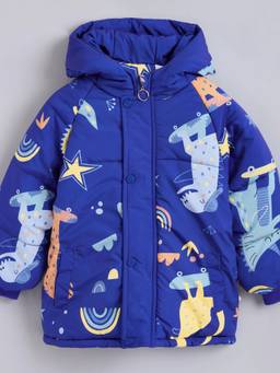 Hopscotch - Boys Blue Polyester Long Coat
