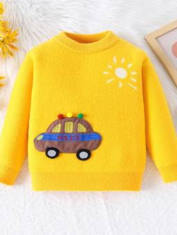 Hopscotch - Boys Yellow Polyester Sweater