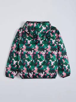 Hopscotch - Boys Green Polyester Reversible Jacket