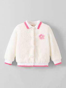 Hopscotch - Girls Off White Polyester Jacket