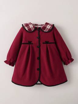 Hopscotch - Girls Pink Polyester Long Coat
