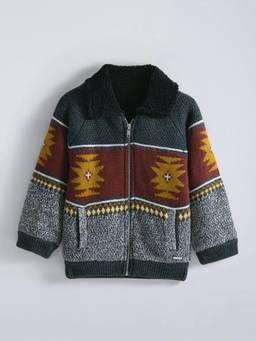 Hopscotch - Boys Black Acrylic Jacket