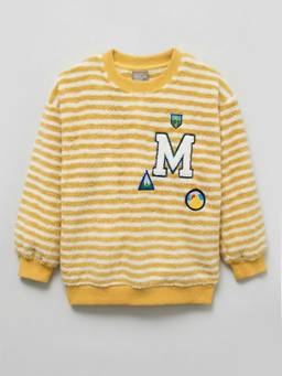 Hopscotch - Boys Yellow Cotton Blend Sweatshirt