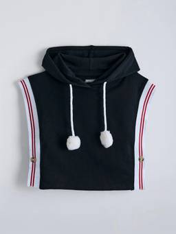 Hopscotch - Girls Black Cotton Sweatshirt