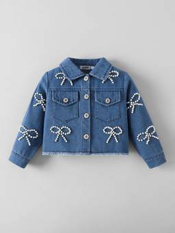 Hopscotch - Girls Blue Cotton Blend Jacket
