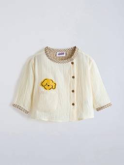 Hopscotch - Boys Cream Cotton Jacket