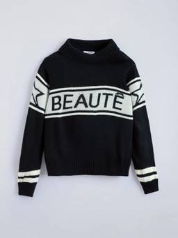 Hopscotch - Girls Black Acrylic Sweater