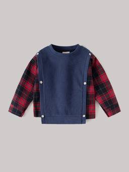 Hopscotch - Boys Red Cotton Blend Sweatshirt