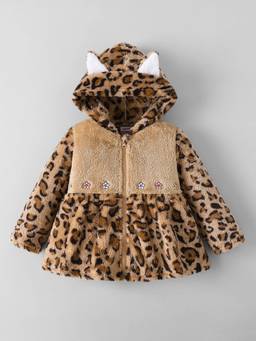 Hopscotch - Girls Brown Polyester Jacket