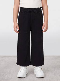 R&B - Girls Black Pure Cotton Trouser