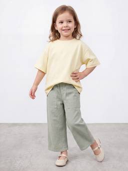 R&B - Girls Green Pure Cotton Trouser