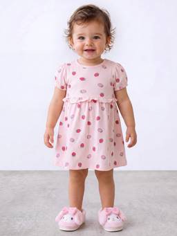 R&B - Girls Pink Cotton Dress