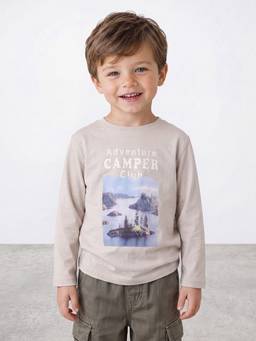 R&B - Boys Grey Cotton T-shirt