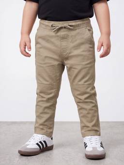 R&B - Boys Beige Cotton Blend Trouser