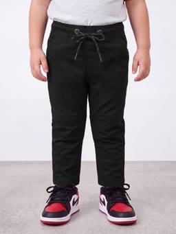 R&B - Boys Black Cotton Blend Trouser