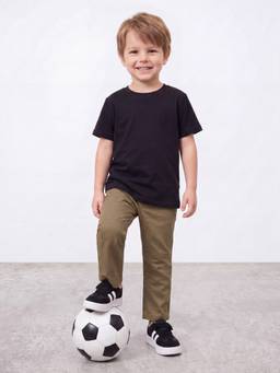 R&B - Boys Brown Cotton Blend Trouser