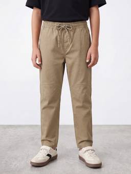 R&B - Boys Beige Cotton Blend Trouser